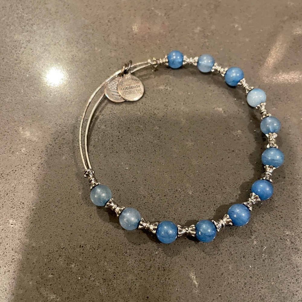 Alex and Ani Blue Stone Bangle. Retired. Only worn once!